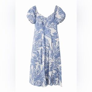 Jessica Simpson Blue and White Patterned Top